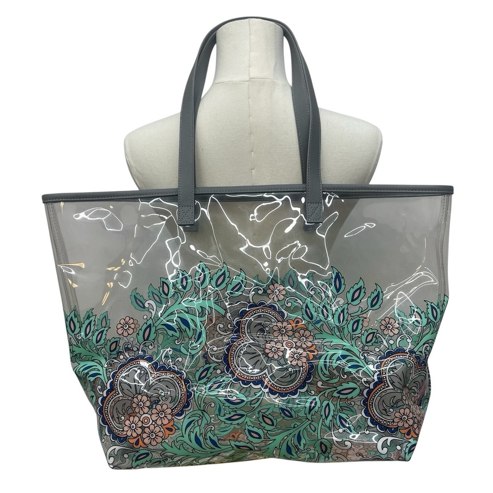 Vera Bradley CLEARLY Colorful Beach Tote Bag Heather‎ READ